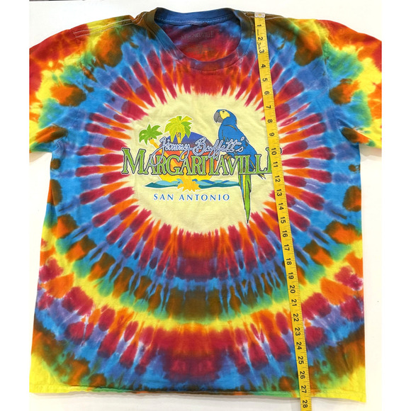 Jimmy Buffett Margaritaville Shirt Mens Large Tie Dye San Antonio Parrot Tee - Picture 6 of 6